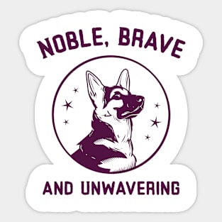 Noble, Brave, and Unwavering: German Shepherd Love Sticker